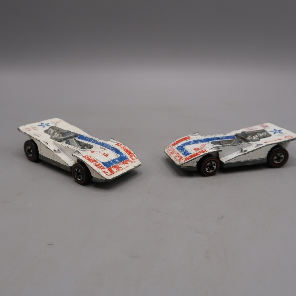 1973 Hot Wheels Redline STEAM ROLLER Flying Colors Mattel Hong Kong lot‎ of 2
